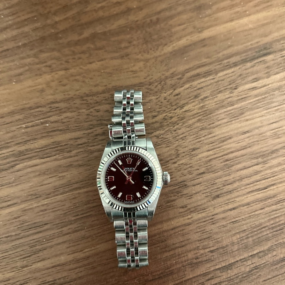 Rolex Silver & Black Watch